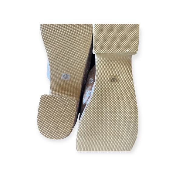 Anthropologie x Matisse Beach Daisy Embroidered Slide Mules Tan Size 6 - Picture 5 of 5